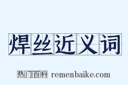 焊丝近义词是什么意思的图片